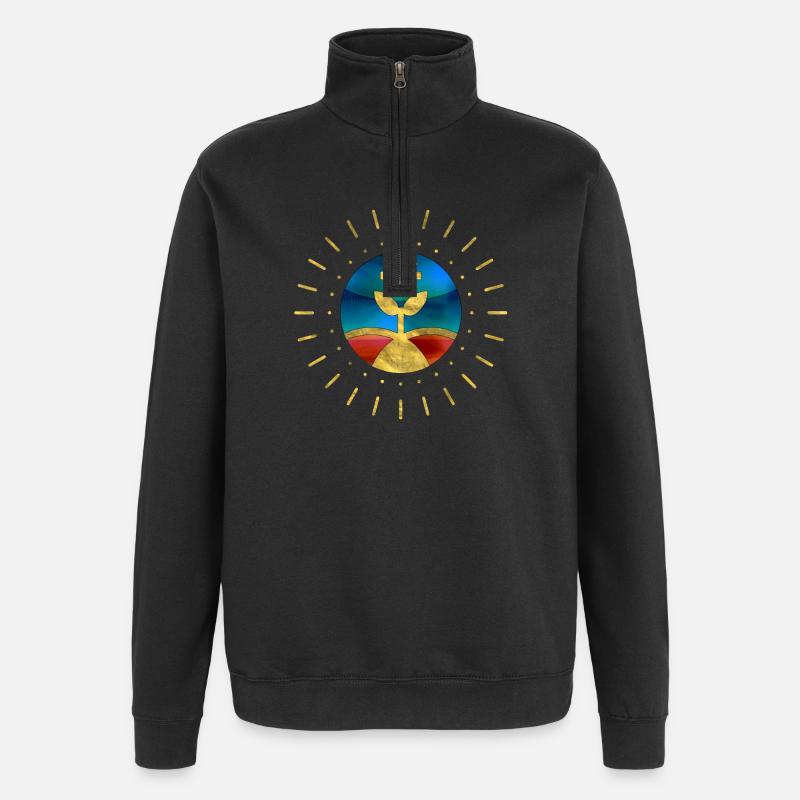Fleur Soleil Fun - Sweat à zip 1/4 - noir