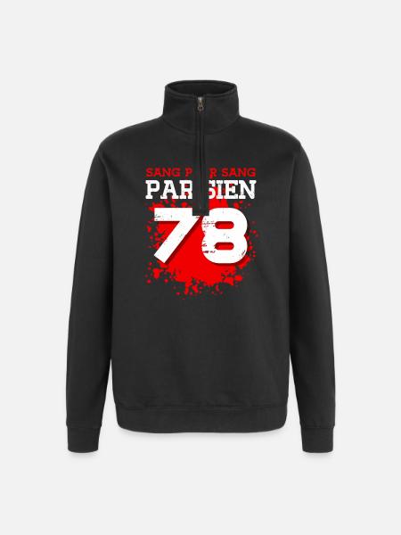 Sang Pour Sang Parisien - 78 - Sweat à zip 1/4 - noir