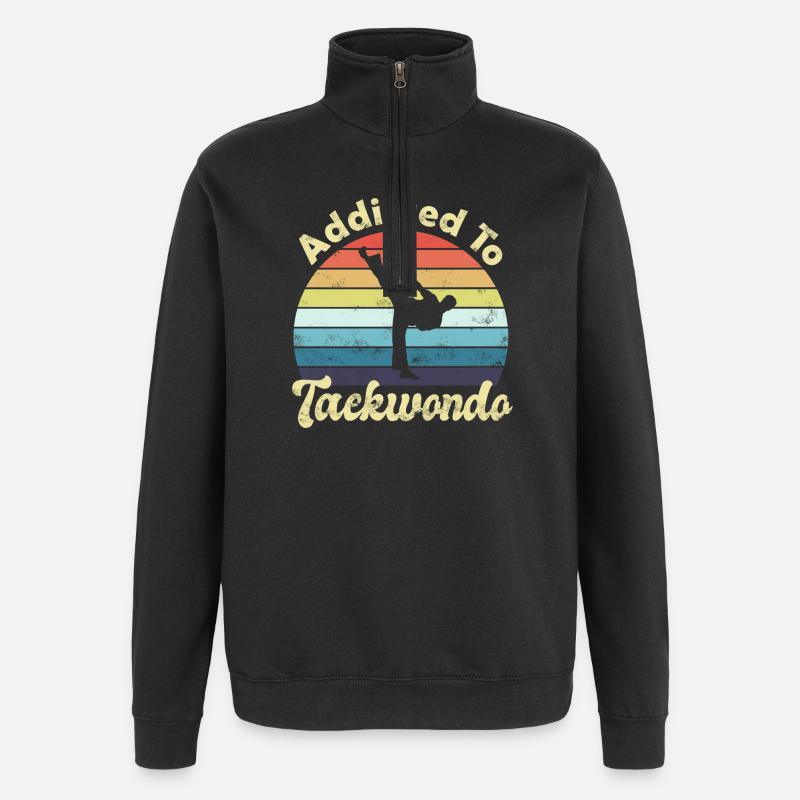 Taekwondo - Quarter-Zip-Sweatshirt - Schwarz