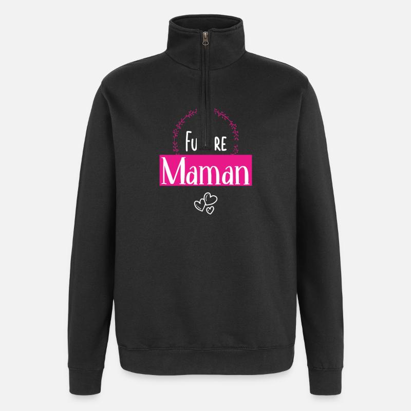 Future Maman 2023 - Sweat à zip 1/4 - noir