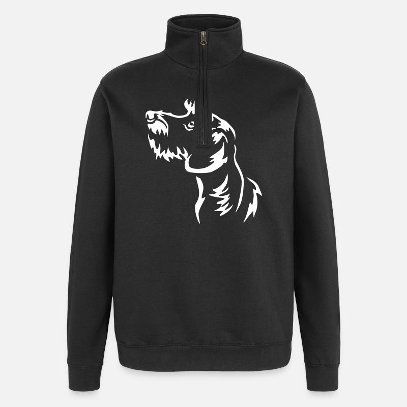 Dachshund Head "Black Edition" - Quarter-Zip Sweatshirt - black
