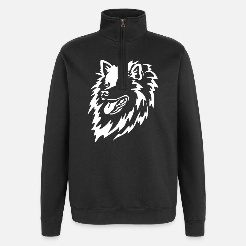 Spitz Kopf "Black Edition" - Quarter-Zip-Sweatshirt - Schwarz