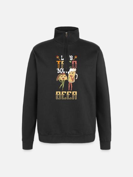 Lets Taco Bout Beer - Quarter-Zip Sweatshirt - black