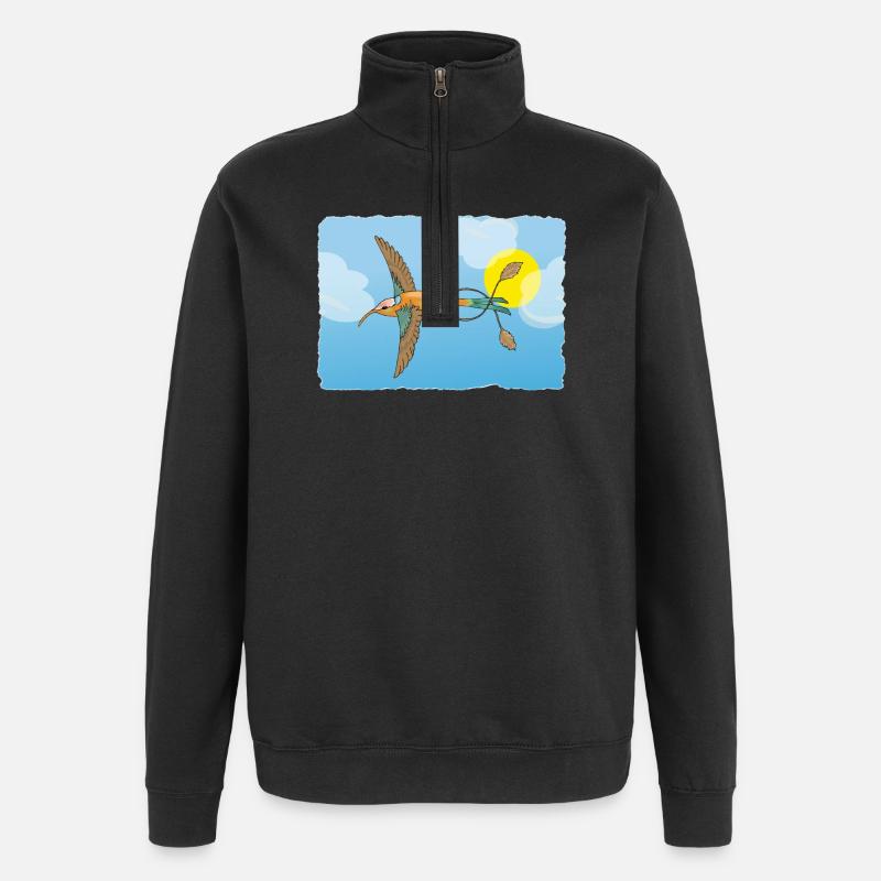Der Kolibri - Quarter-Zip-Sweatshirt - Schwarz