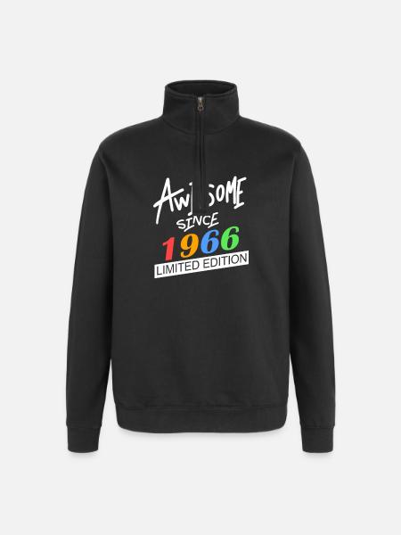 1966 - Né en 1966 - Fantastique depuis 1966 - Sweat à zip 1/4 - noir