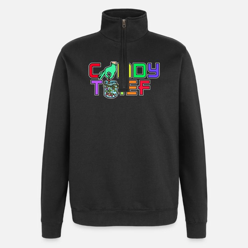 Sweets Statement Dent sucrée Délicieux - Sweat à zip 1/4 - noir