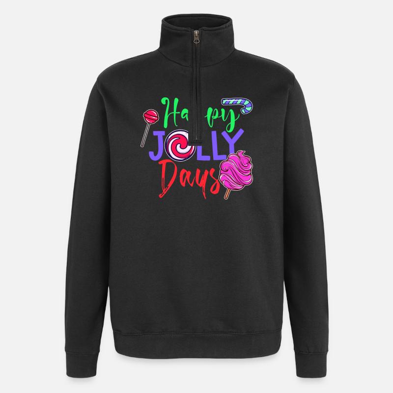 Delicious Dessert Candy Statement Sweets - Quarter-Zip Sweatshirt - black