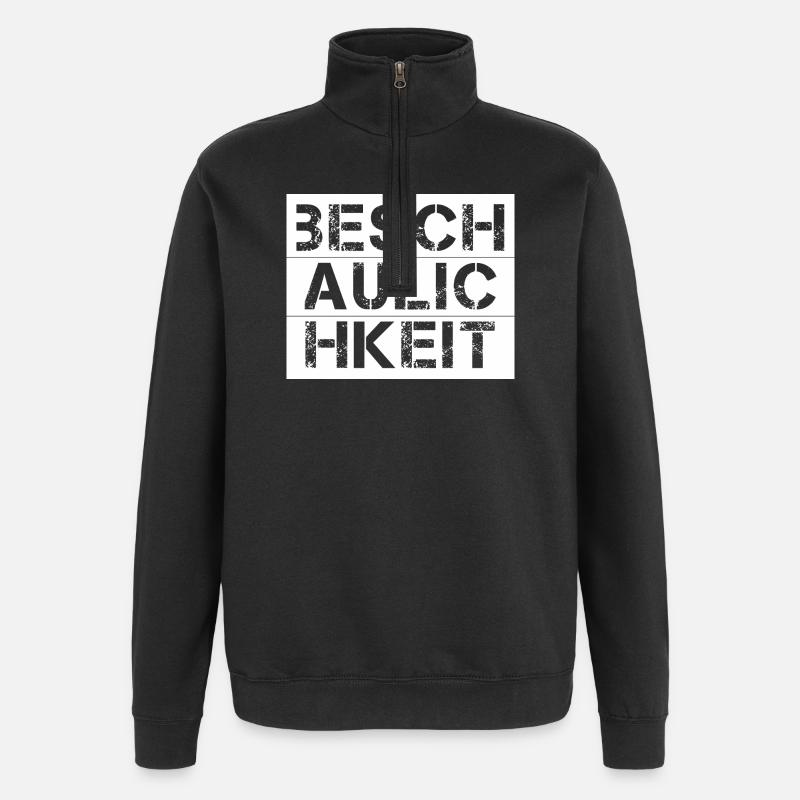 Beschaulichkeit - Quarter-Zip-Sweatshirt - Schwarz
