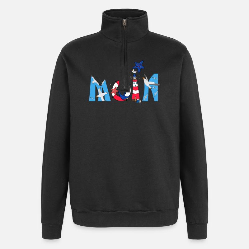 Moin Kinder Motiv - Quarter-Zip-Sweatshirt - Schwarz