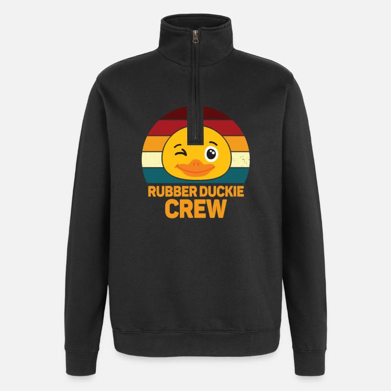 Rubber Duck Rubber Duckie Crew - Quarter-Zip Sweatshirt - black