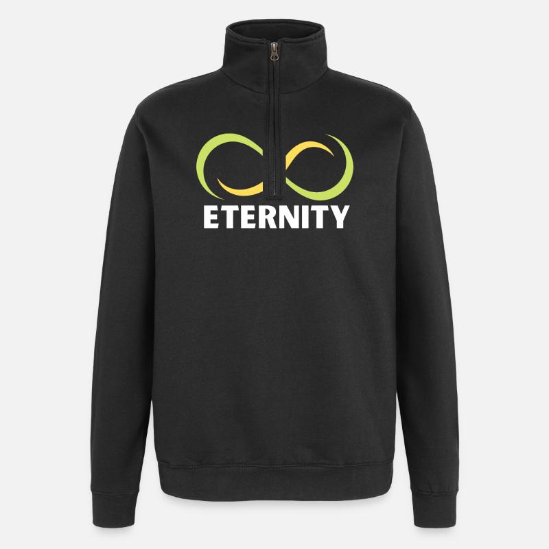 Ewigkeits-Infinity-Band-Emblem - Quarter-Zip-Sweatshirt - Schwarz