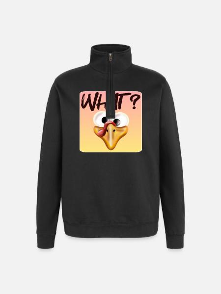 Turkey What - Quarter-Zip Sweatshirt - black