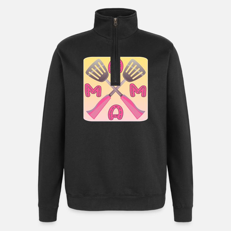 Hobby KOCHEN - MAMA - Quarter-Zip-Sweatshirt - Schwarz