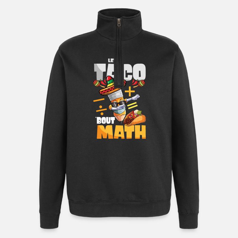 Let's Taco Bout Math Teacher - Quarter-Zip Sweatshirt - black