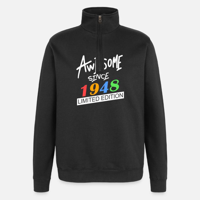 1948 - Quarter-Zip-Sweatshirt - Schwarz