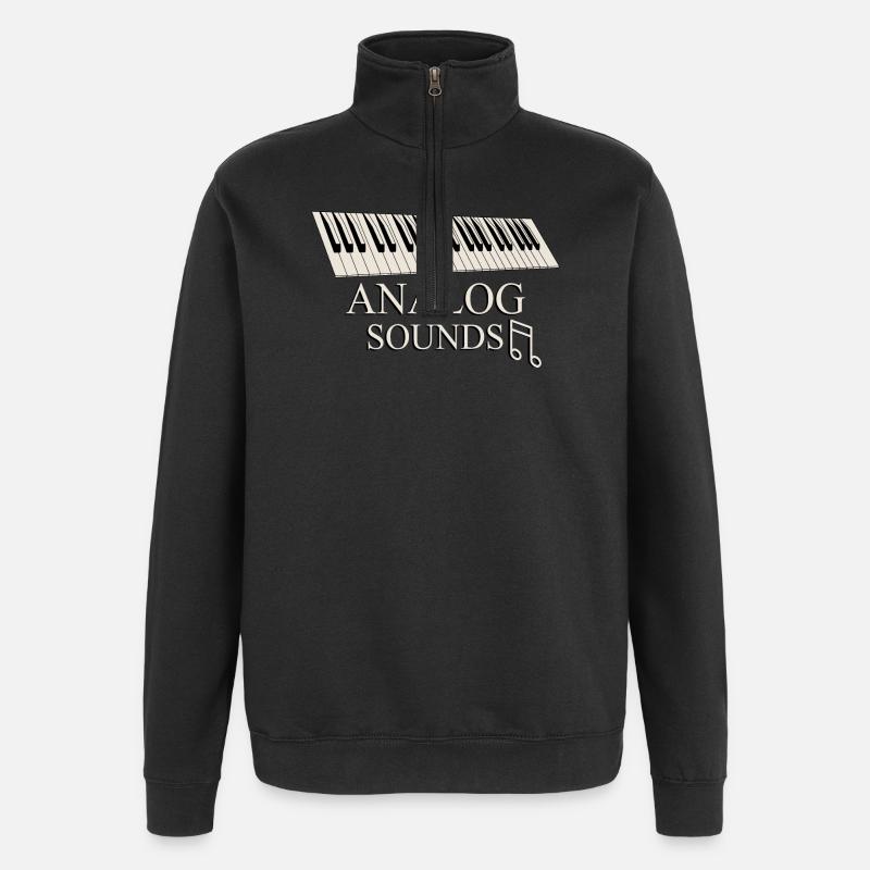 Pianiste - Sweat à zip 1/4 - noir