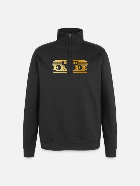 Team Bride in Gold - Quarter-Zip Sweatshirt - black
