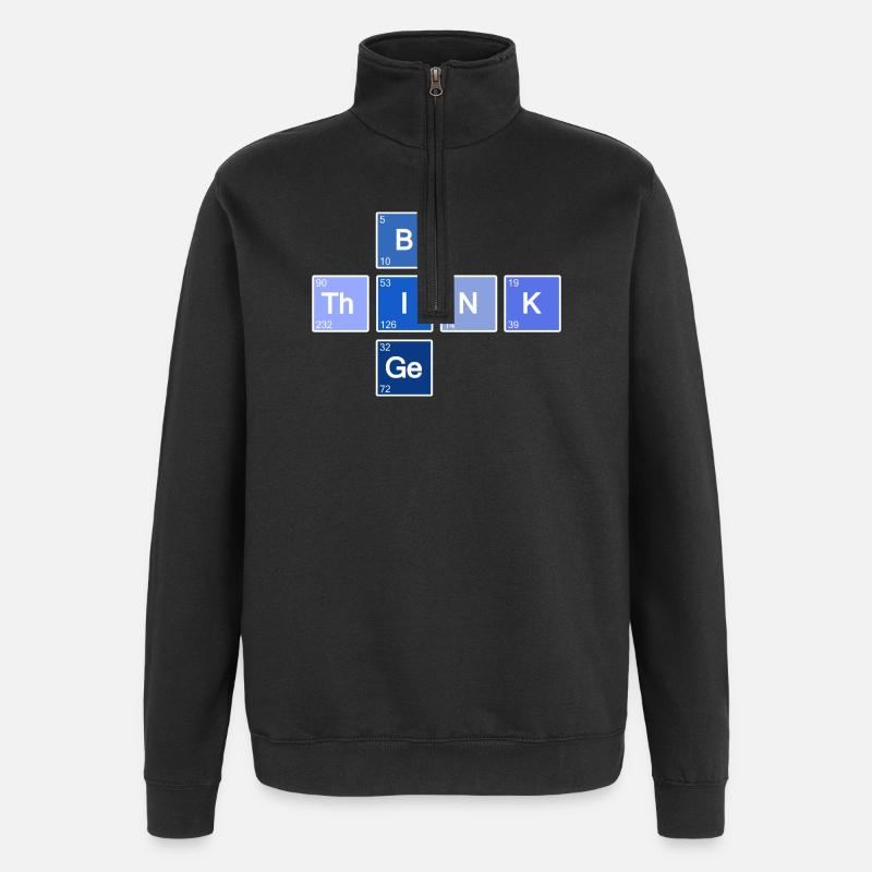 Think Big (Bleu) - Sweat à zip 1/4 - noir