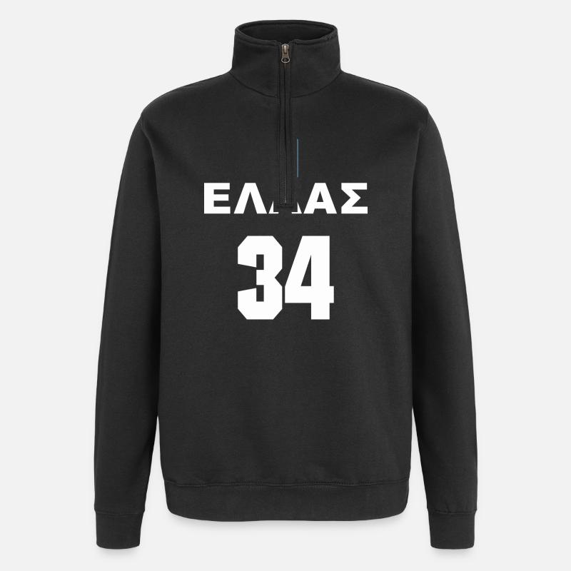 G34 - Sweat à zip 1/4 - noir