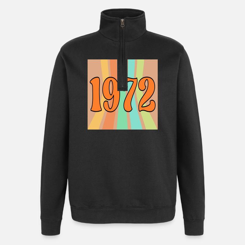 Année de naissance 1972 - Sweat à zip 1/4 - noir