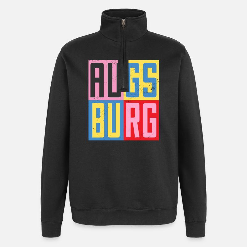 Augsburg Design - Quarter-Zip-Sweatshirt - Schwarz