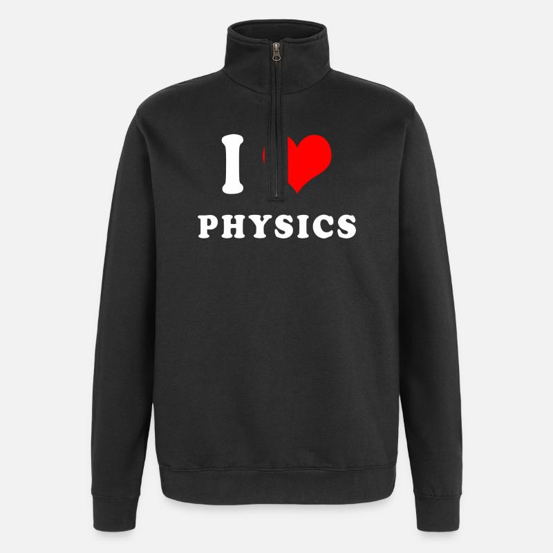 J'adore la physique - Sweat à zip 1/4 - noir