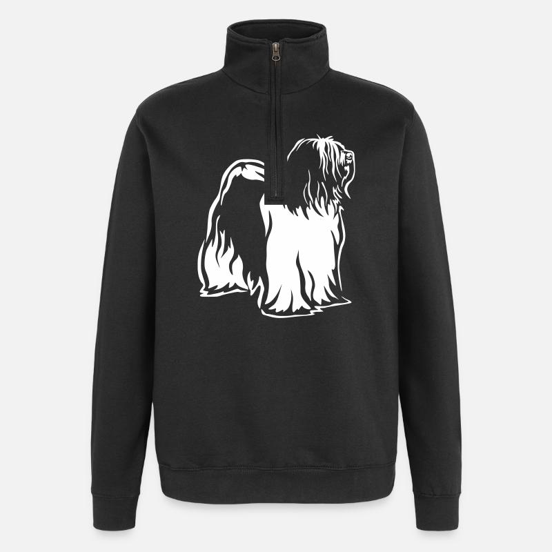 Tibetan Terrier "Black Edition" - Quarter-Zip Sweatshirt - black