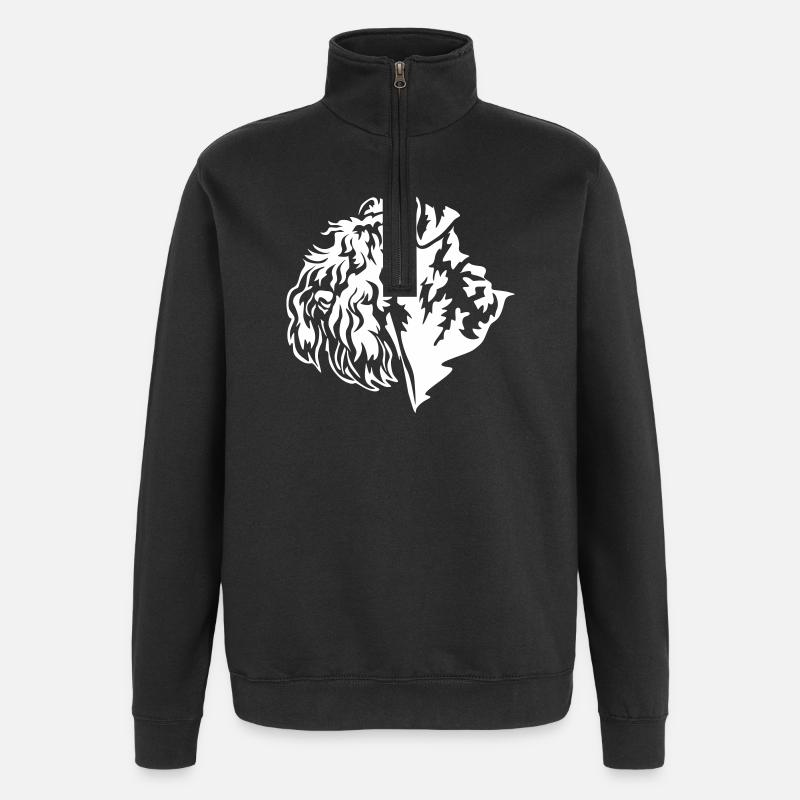 Kerry Blue Terrier « Black Edition » - Sweat à zip 1/4 - noir