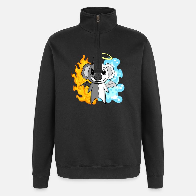 Koala - Angels and Devils - Quarter-Zip Sweatshirt - black