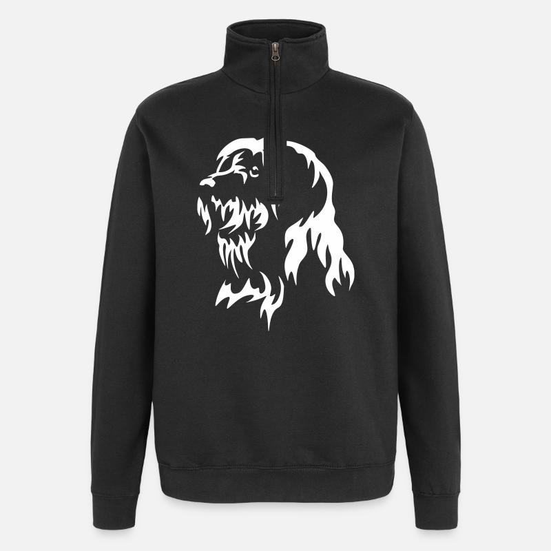 Tête Bobtail « Black Edition » - Sweat à zip 1/4 - noir