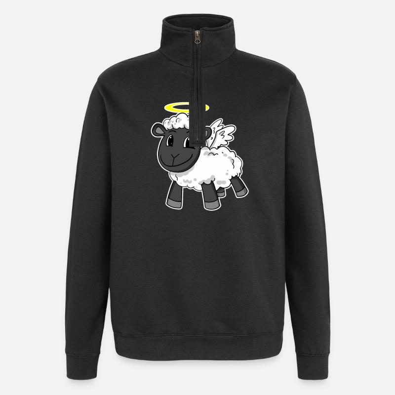 Ange mouton - Sweat à zip 1/4 - noir