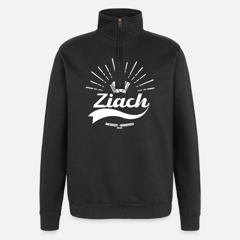 Ziach diatonisch harmonisch | ZiachON! - Quarter-Zip-Sweatshirt - Schwarz