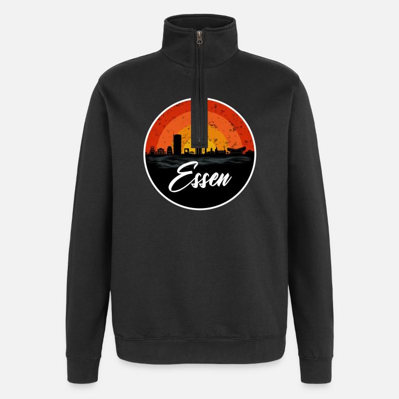 Essen Skyline II - Sweat à zip 1/4 - noir