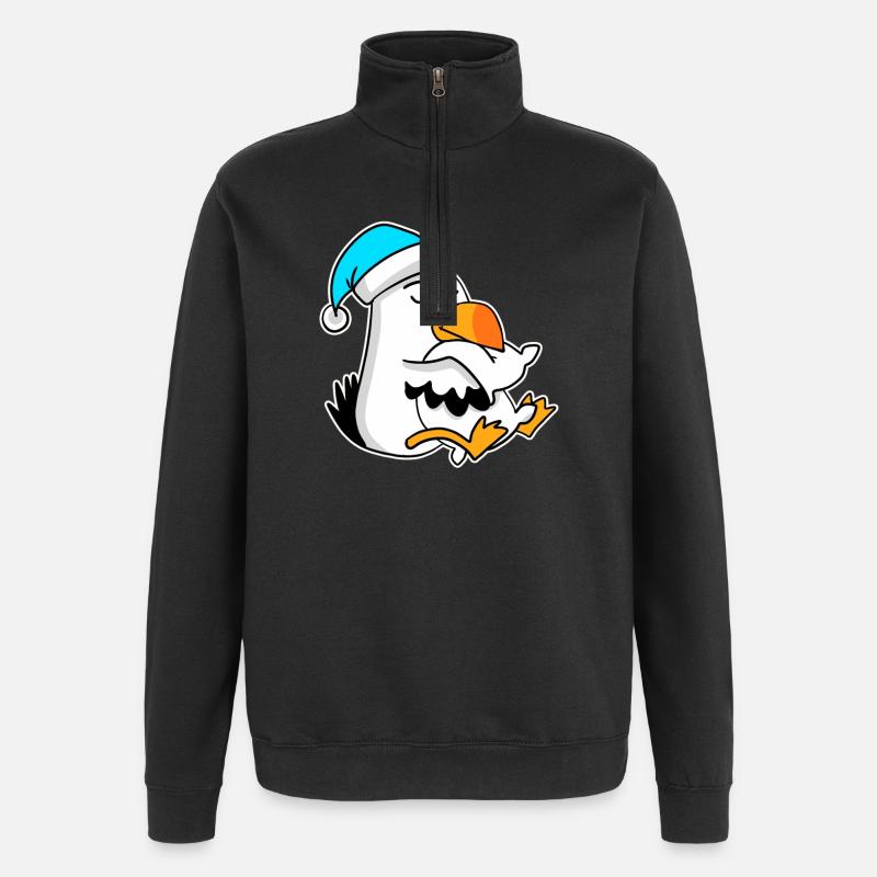 Albatross Seagull Bird - Quarter-Zip Sweatshirt - black