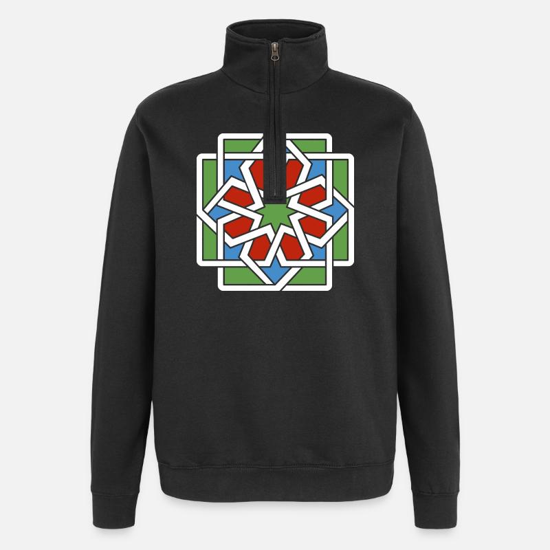 Andalusien 4 (dunkel) - Quarter-Zip-Sweatshirt - Schwarz