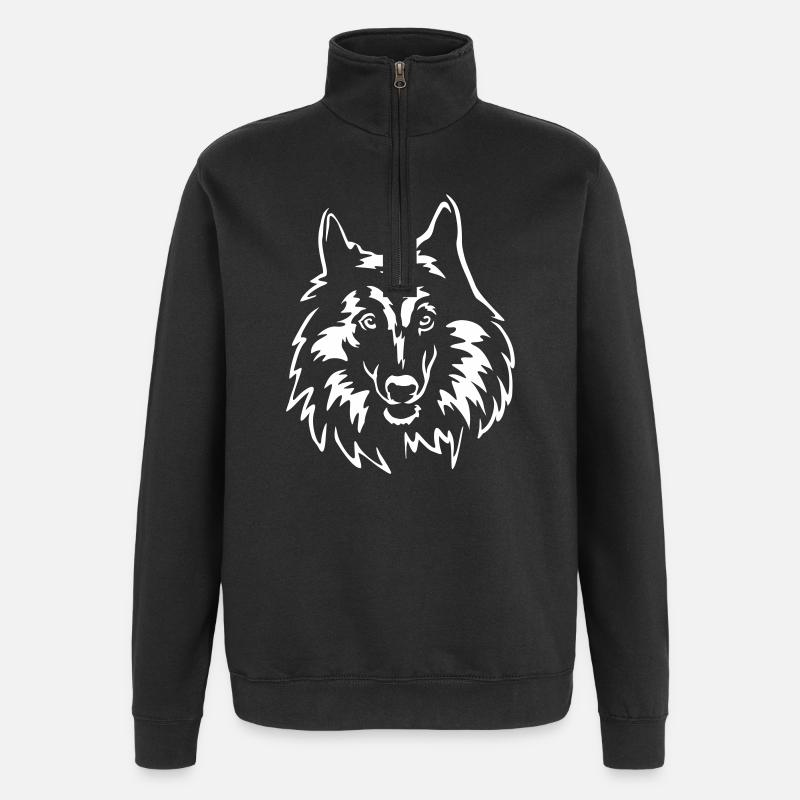Tervueren Head « Black Edition » - Sweat à zip 1/4 - noir