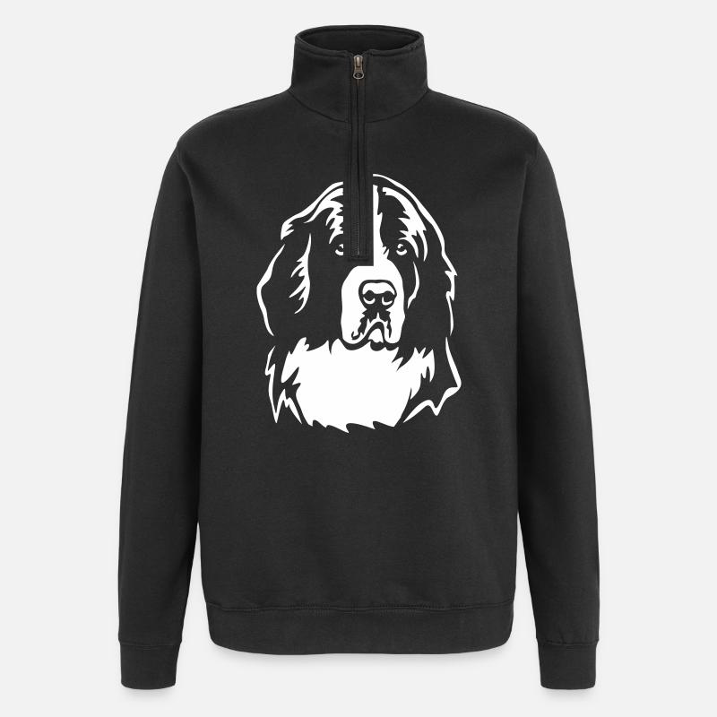 Landseer Head "Black Edition" - Quarter-Zip Sweatshirt - black