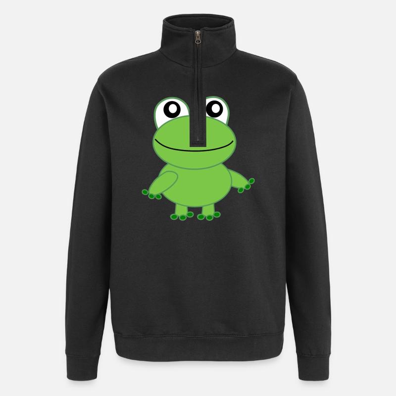 Grenouille - Sweat à zip 1/4 - noir