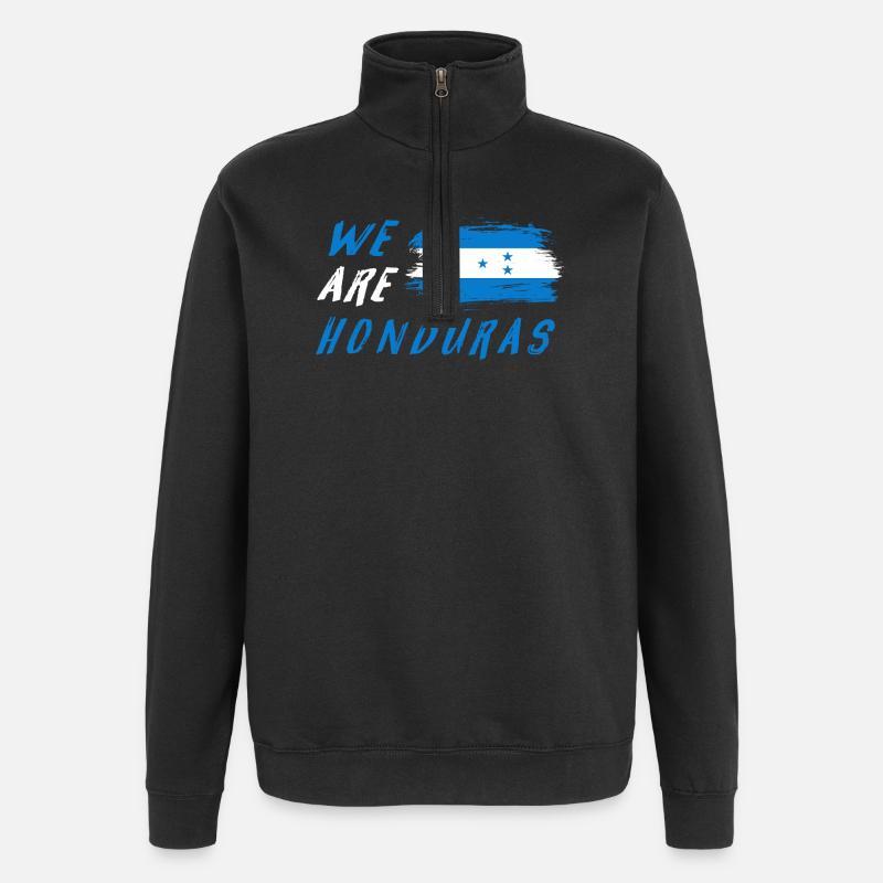 Wir sind Honduras - Quarter-Zip-Sweatshirt - Schwarz