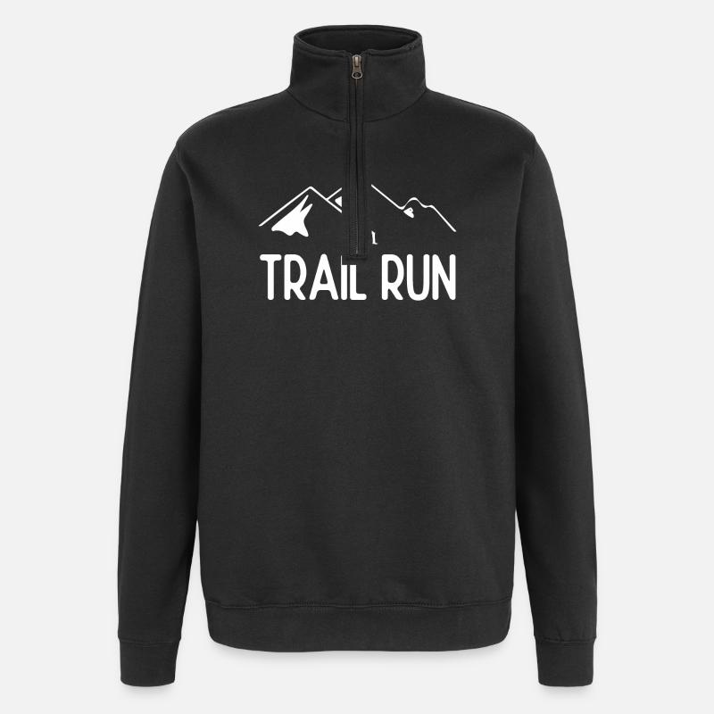 Trail Run - Quarter-Zip Sweatshirt - black