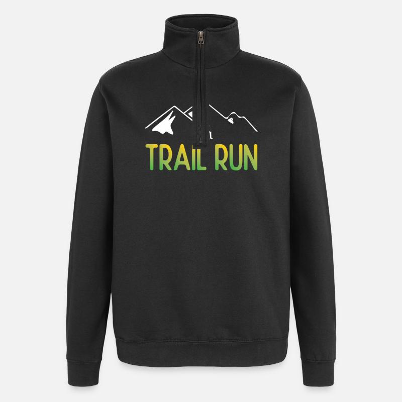 Trailrun - Quarter-Zip-Sweatshirt - Schwarz