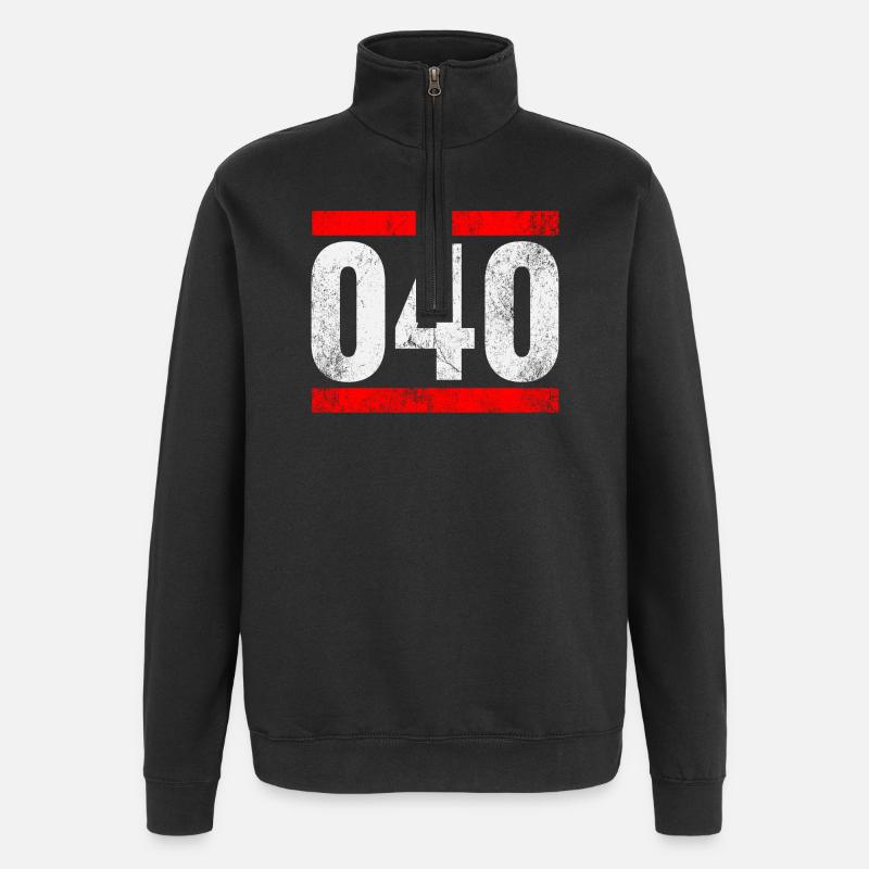 040 - Quarter-Zip Sweatshirt - black