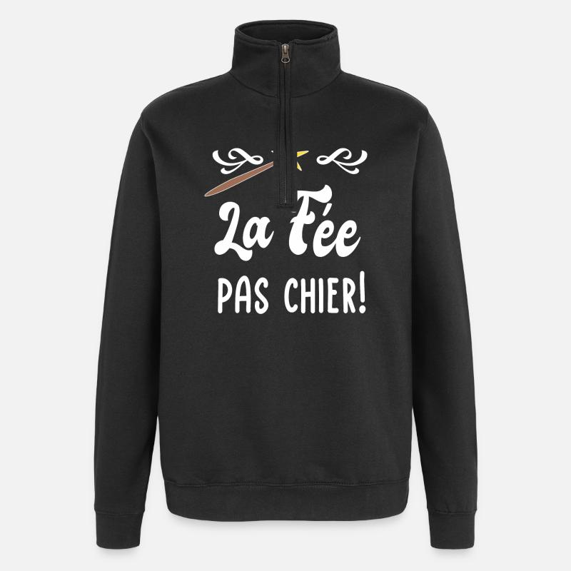 La Fée Pas Cher! - Sweat à zip 1/4 - noir