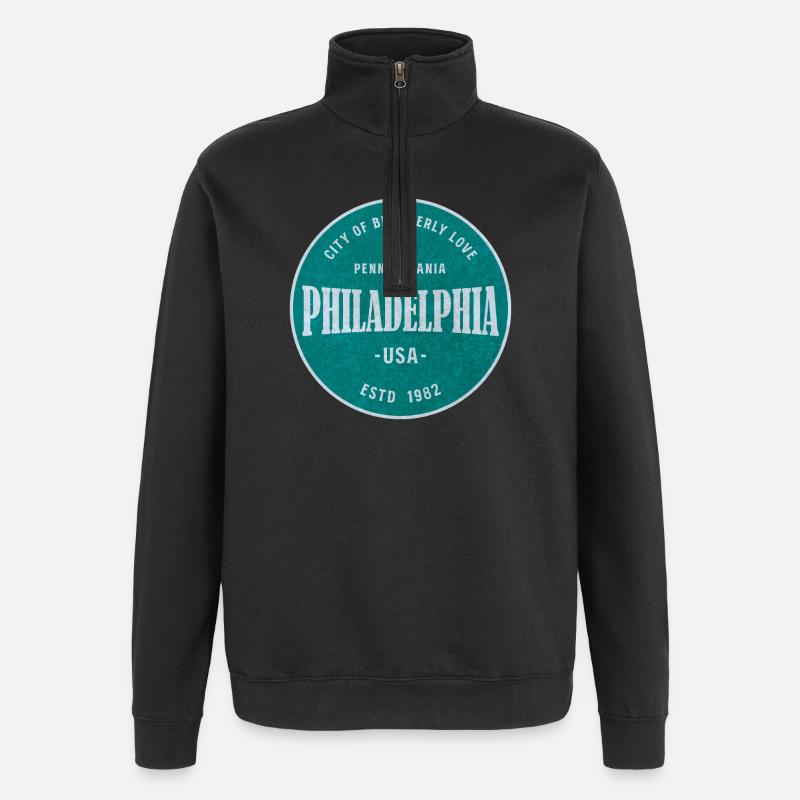 Thé millésimé de Philadelphie - Sweat à zip 1/4 - noir