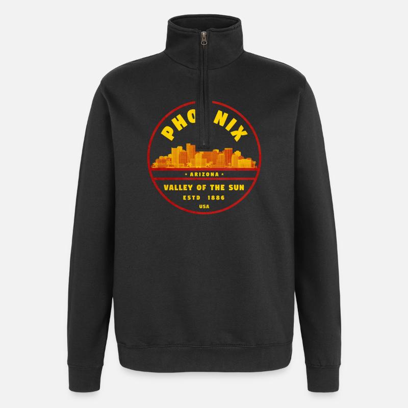 Phoenix Skyline : Vallée du Soleil - Sweat à zip 1/4 - noir