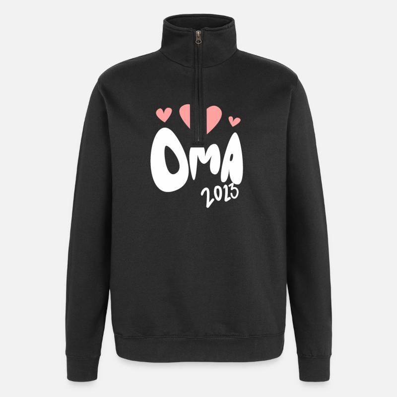 Oma 2023 - Werdende Oma 2023 - Quarter-Zip-Sweatshirt - Schwarz