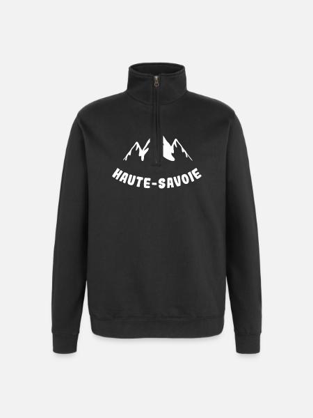 Silhouette Mountains Haute-Savoie - Quarter-Zip Sweatshirt - black