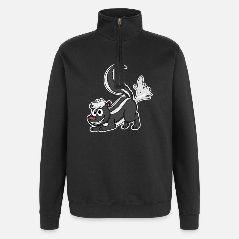 Skunk's skunk - Quarter-Zip Sweatshirt - black