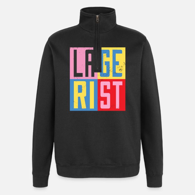 Warehouse Design - Quarter-Zip Sweatshirt - black