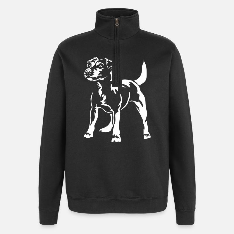 Parson Russell Terrier « Black Edition » - Sweat à zip 1/4 - noir